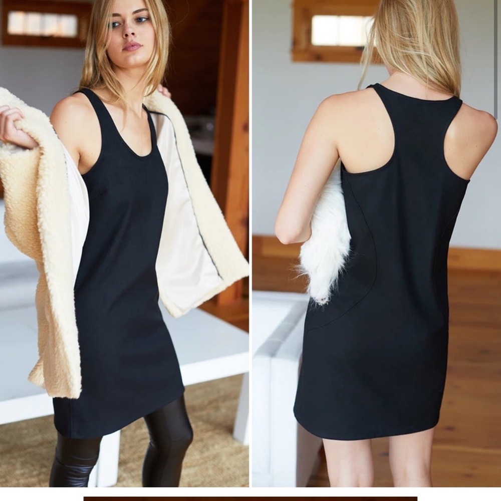 Two black mini dresses